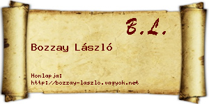 Bozzay László névjegykártya