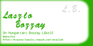 laszlo bozzay business card